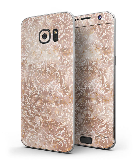 Brown Damask v2 Watercolor Pattern - Full Body Skin-Kit for the