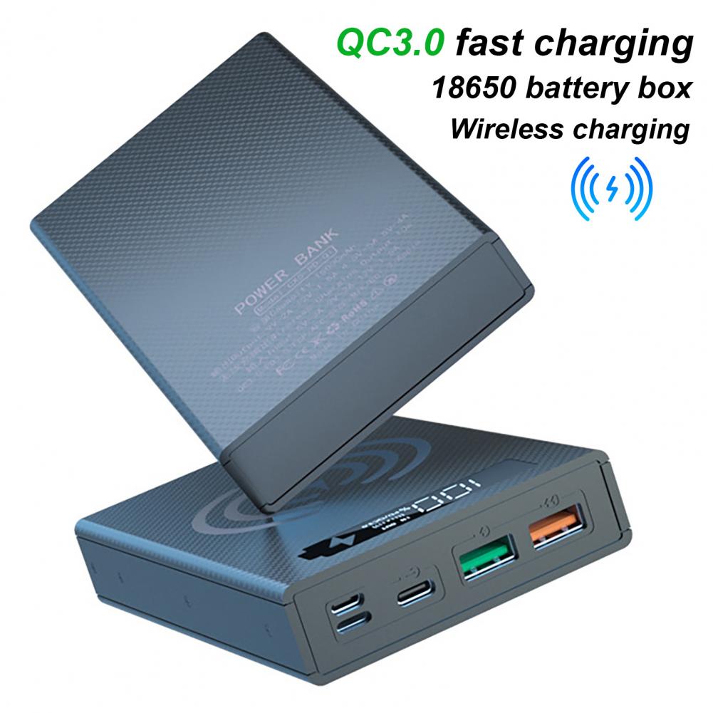 CX5 Power Bank Case Wireless Charging Welding free DIY 5x18650 QC