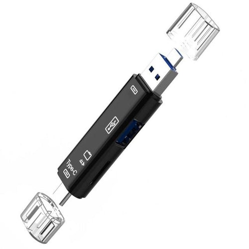 Card Reader 5 In 1 USB 3.0 Type C TF Card Reader Micro USB3.0 Type