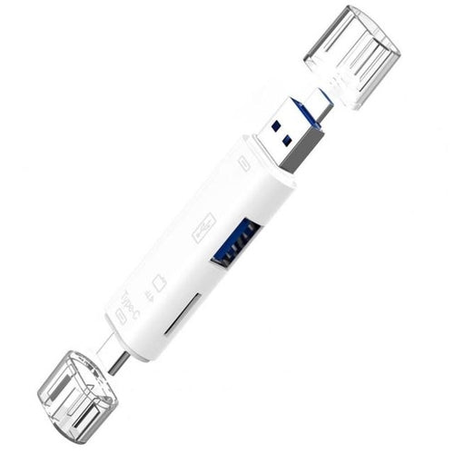 Card Reader 5 In 1 USB 3.0 Type C TF Card Reader Micro USB3.0 Type