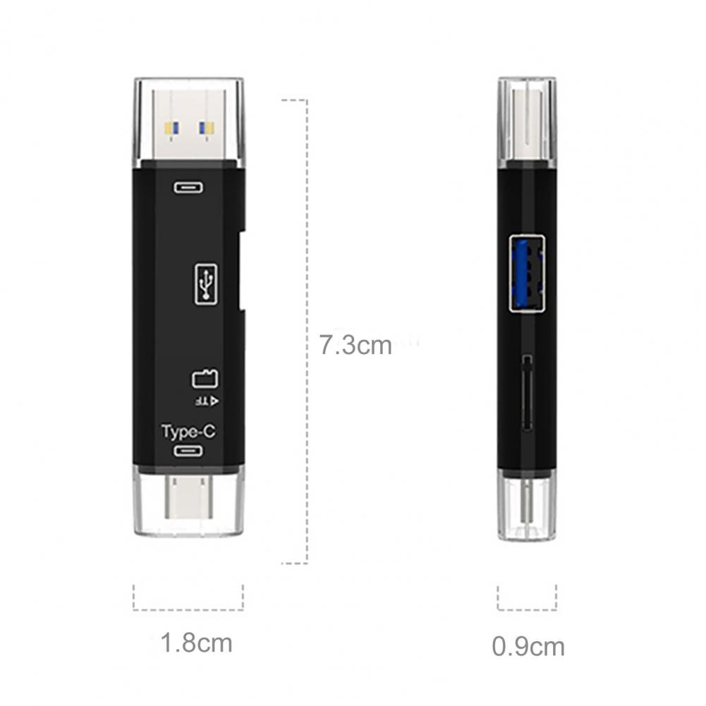Card Reader 5 In 1 USB 3.0 Type C TF Card Reader Micro USB3.0 Type