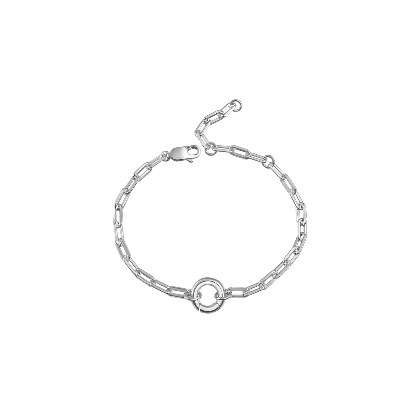 Silver Charm Carrier Bracelet Chain