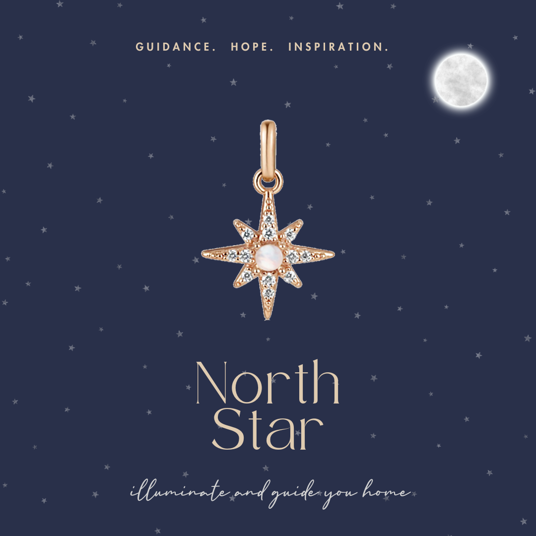 Gold North Star Charm