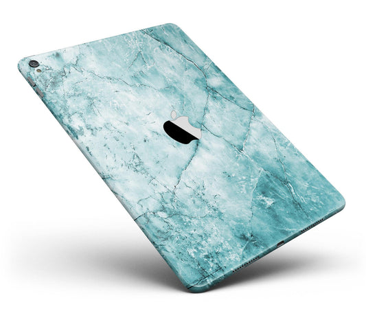 Cracked Turquise Marble Surface Full Body Skin for the iPad Pro (12.9"