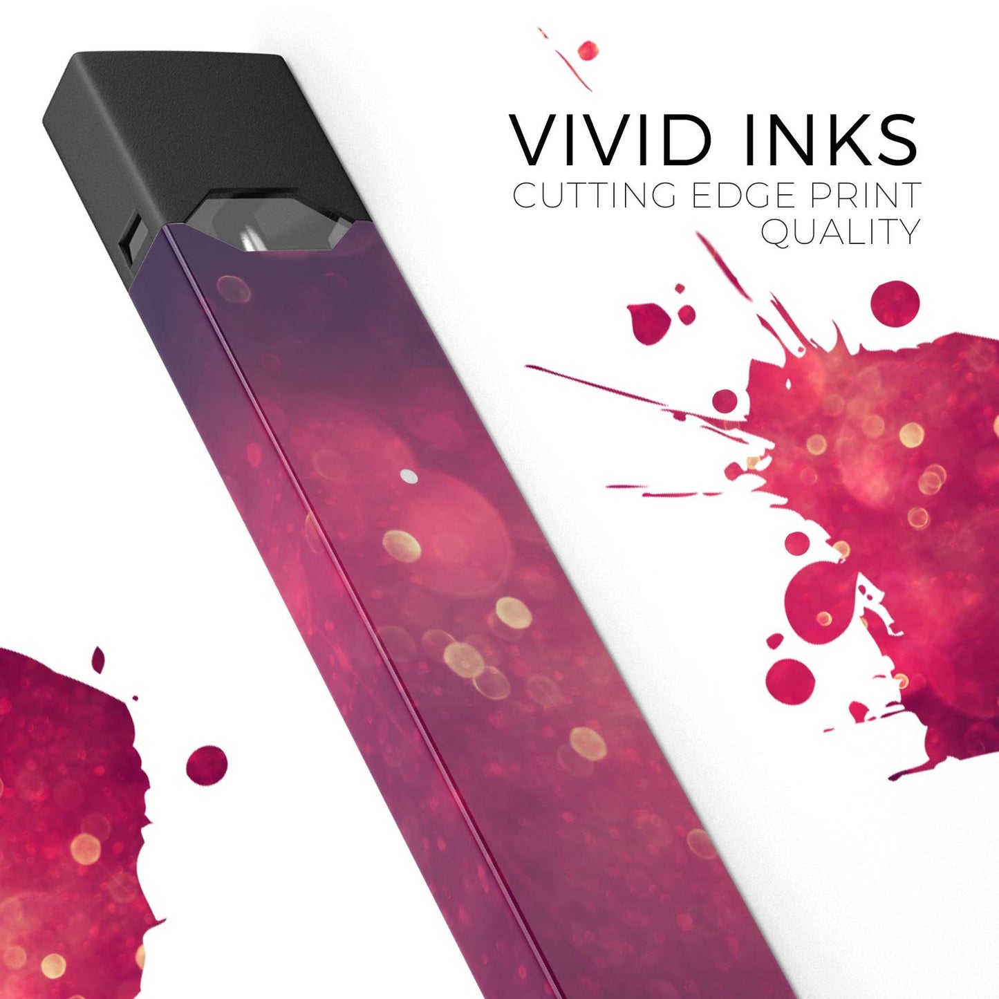 Dark Pink Shimmering Orbs of Light - Premium Decal Protective