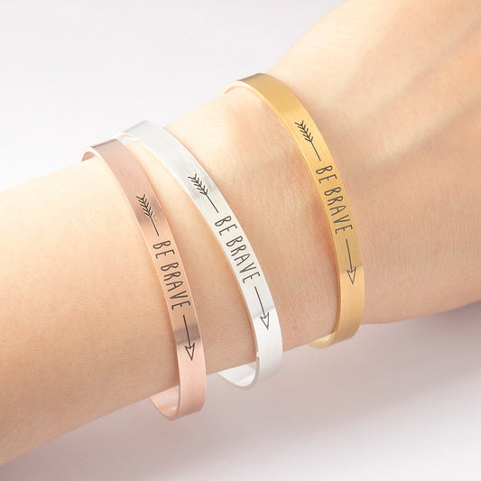 Fashion Stainless Steel Inspirational Be Brave