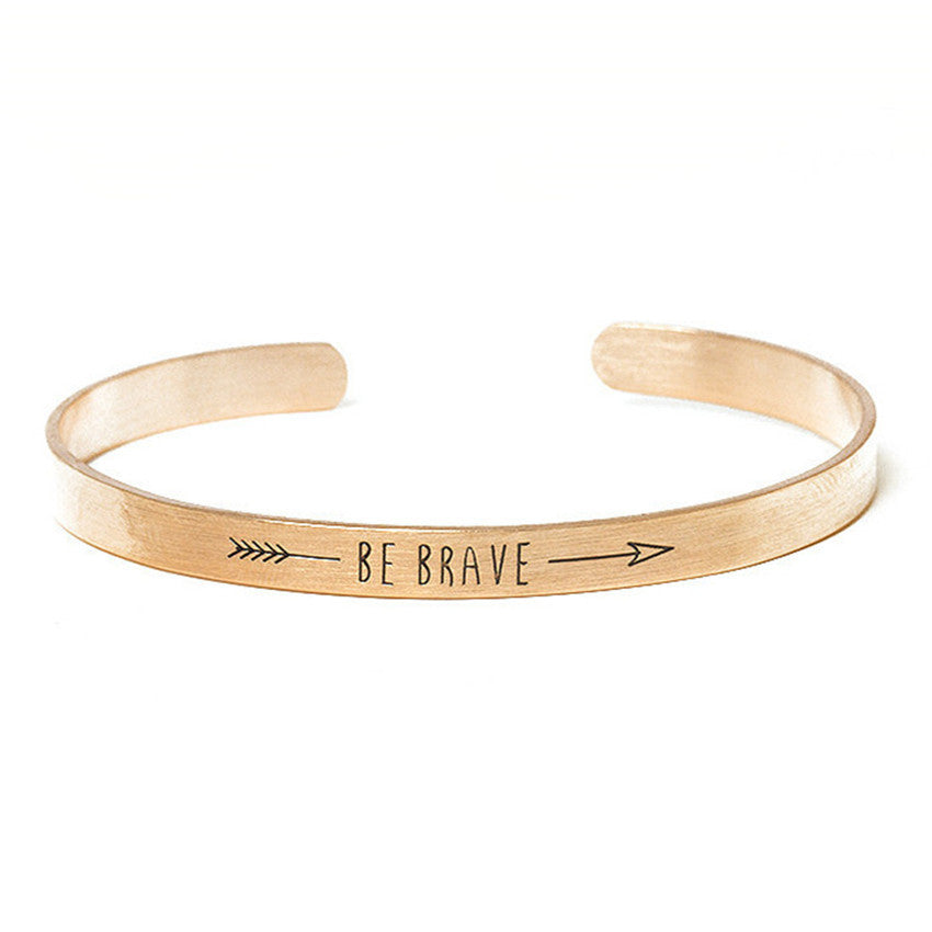 Fashion Stainless Steel Inspirational Be Brave