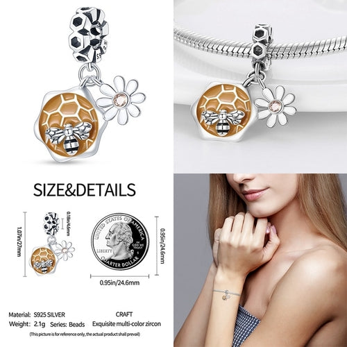 Fit Original Pandora Bracelet Beads Charms Luminous 925 Silver Charm