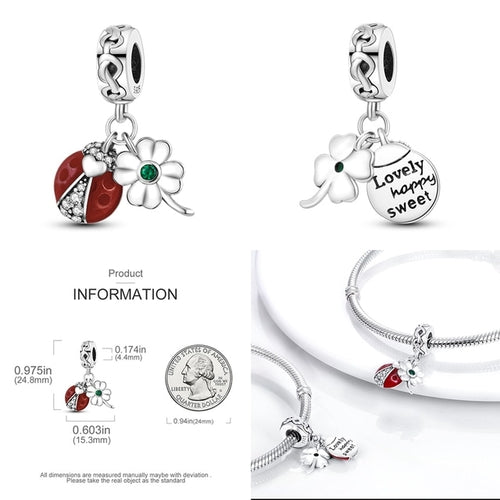 Fit Original Pandora Bracelet Beads Charms Luminous 925 Silver Charm