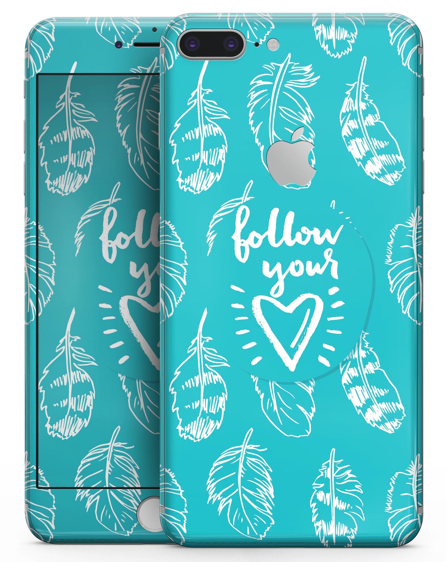 Follow Your Heart Feathers - Skin-kit for the iPhone 8 or 8 Plus