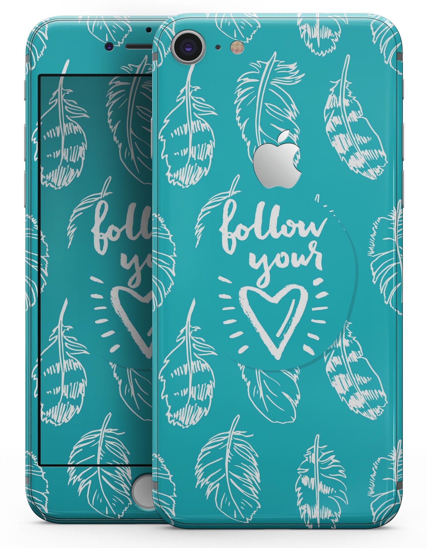 Follow Your Heart Feathers - Skin-kit for the iPhone 8 or 8 Plus