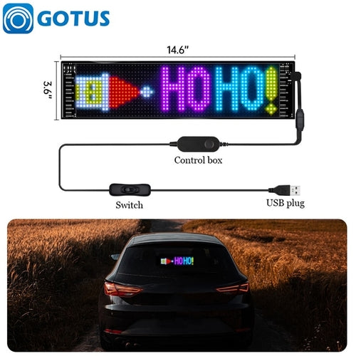 GOTUS LED Matrix Panel,Scrolling Bright Advertising LED Sign,LED Car