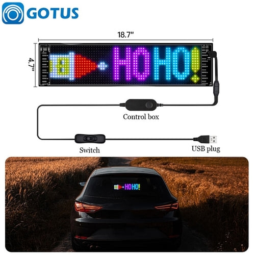 GOTUS LED Matrix Panel,Scrolling Bright Advertising LED Sign,LED Car