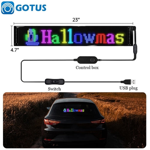 GOTUS LED Matrix Panel,Scrolling Bright Advertising LED Sign,LED Car