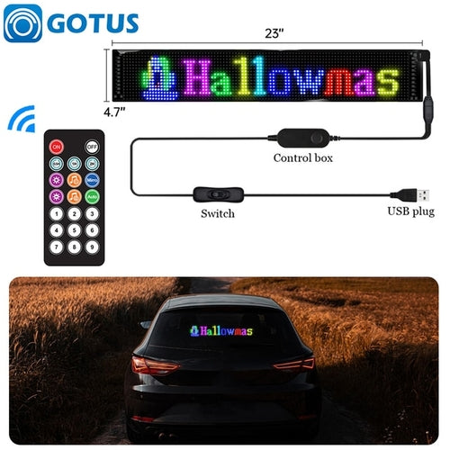 GOTUS LED Matrix Panel,Scrolling Bright Advertising LED Sign,LED Car