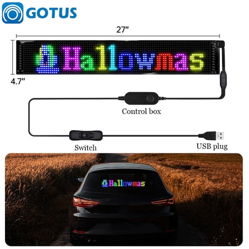 GOTUS LED Matrix Panel,Scrolling Bright Advertising LED Sign,LED Car