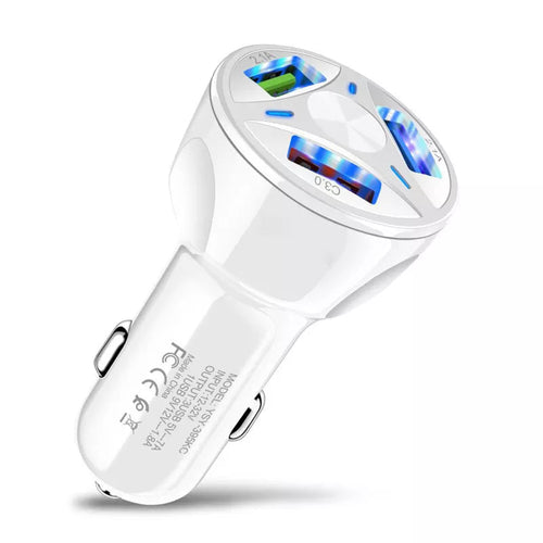 PBG 3 Port USB Fast LED Car Charger For Devices