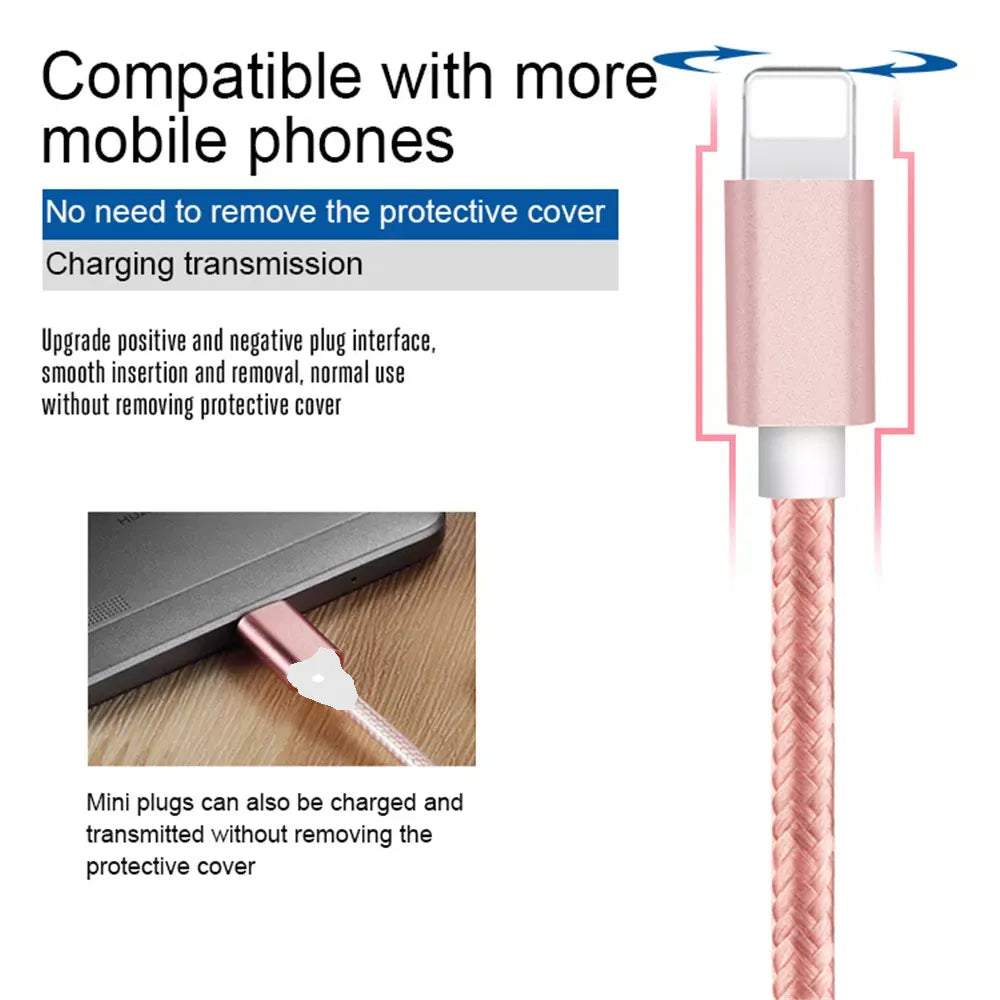 PBG XL 10FT Charger Compatible for Iphone Cable's  Nylon Woven