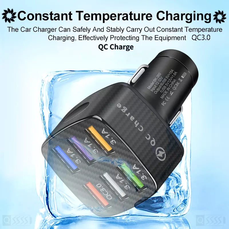 PBG 3 Port LED Voltage Wall Charger and 6 Port Car Charger