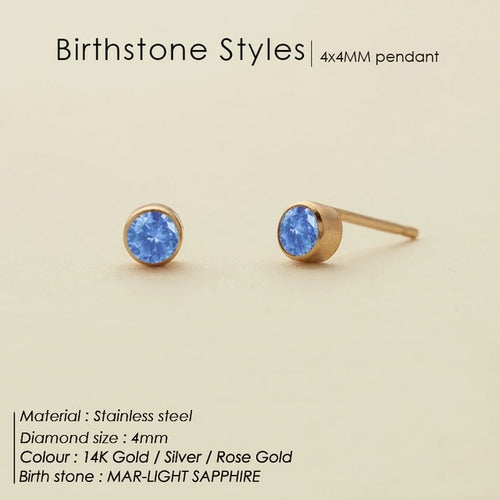 Crystal Studs Stainless Steel Earrings | Stainless Steel Studs