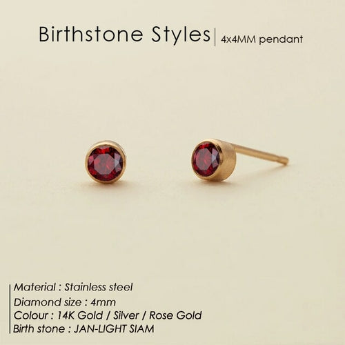Crystal Studs Stainless Steel Earrings | Stainless Steel Studs