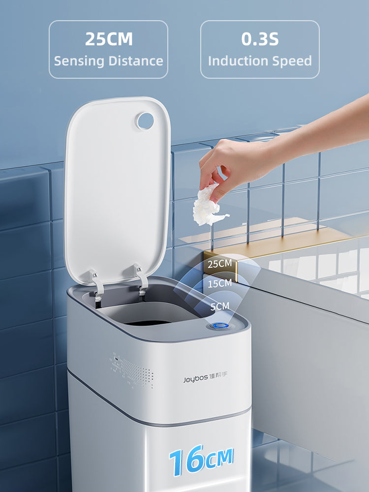 Joybos Automatic Bagging Sensor Trash Can, 14l Home Toilet Kitchen