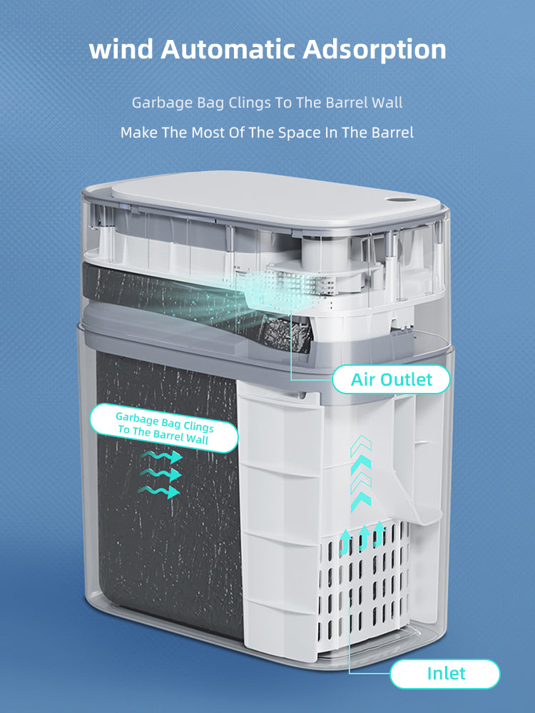 Joybos Automatic Bagging Sensor Trash Can, 14l Home Toilet Kitchen