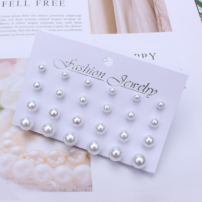 Pearl Jewelry Stud Earrings | Earrings Women White Pearl | Pearl Studs