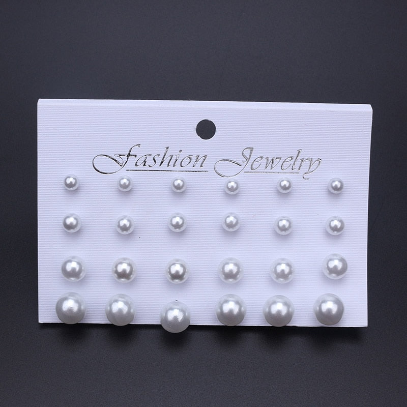 Pearl Jewelry Stud Earrings | Earrings Women White Pearl | Pearl Studs