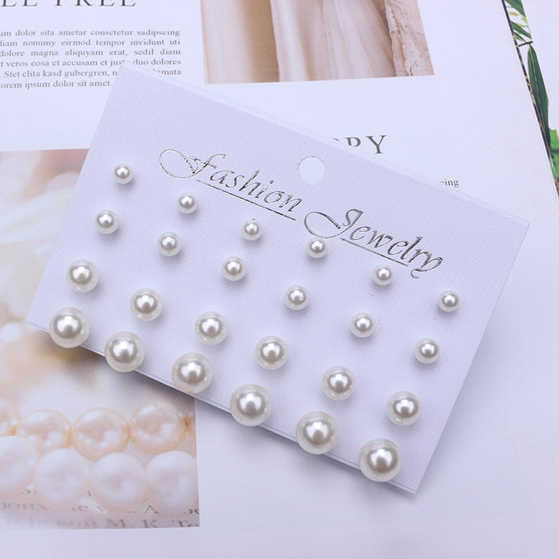 Pearl Jewelry Stud Earrings | Earrings Women White Pearl | Pearl Studs