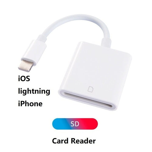 Lighting To SD Card Reader Adapter Lightning SD Card Camera Reader for