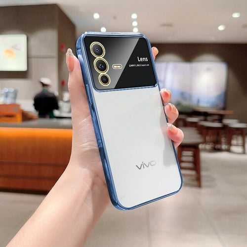 Luxury Original Large Window Phone Case For VIVO S12 Full Transparent