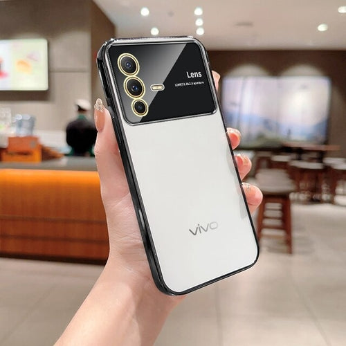 Luxury Original Large Window Phone Case For VIVO S12 Full Transparent