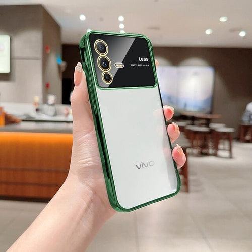 Luxury Original Large Window Phone Case For VIVO S12 Full Transparent