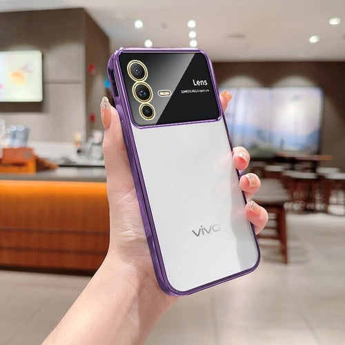 Luxury Original Large Window Phone Case For VIVO S12 Full Transparent