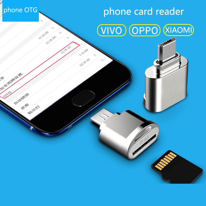 Mobile Phone Card Reader With Micro Usb/ Type-c Connector For Micro Sd