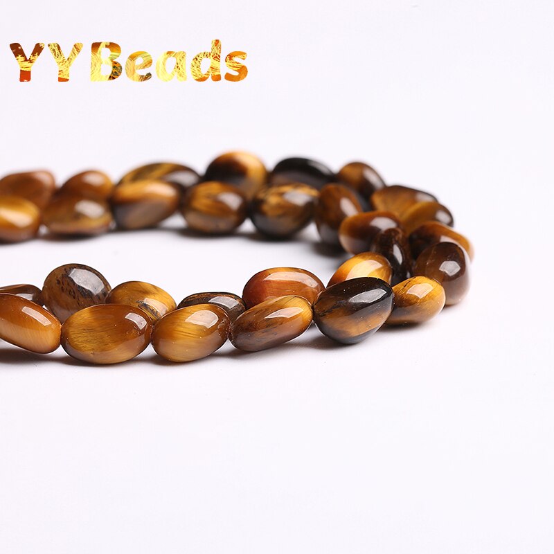 Natural Irregular Yellow Tiger Eye Stone Beads Loose Spacer Charm