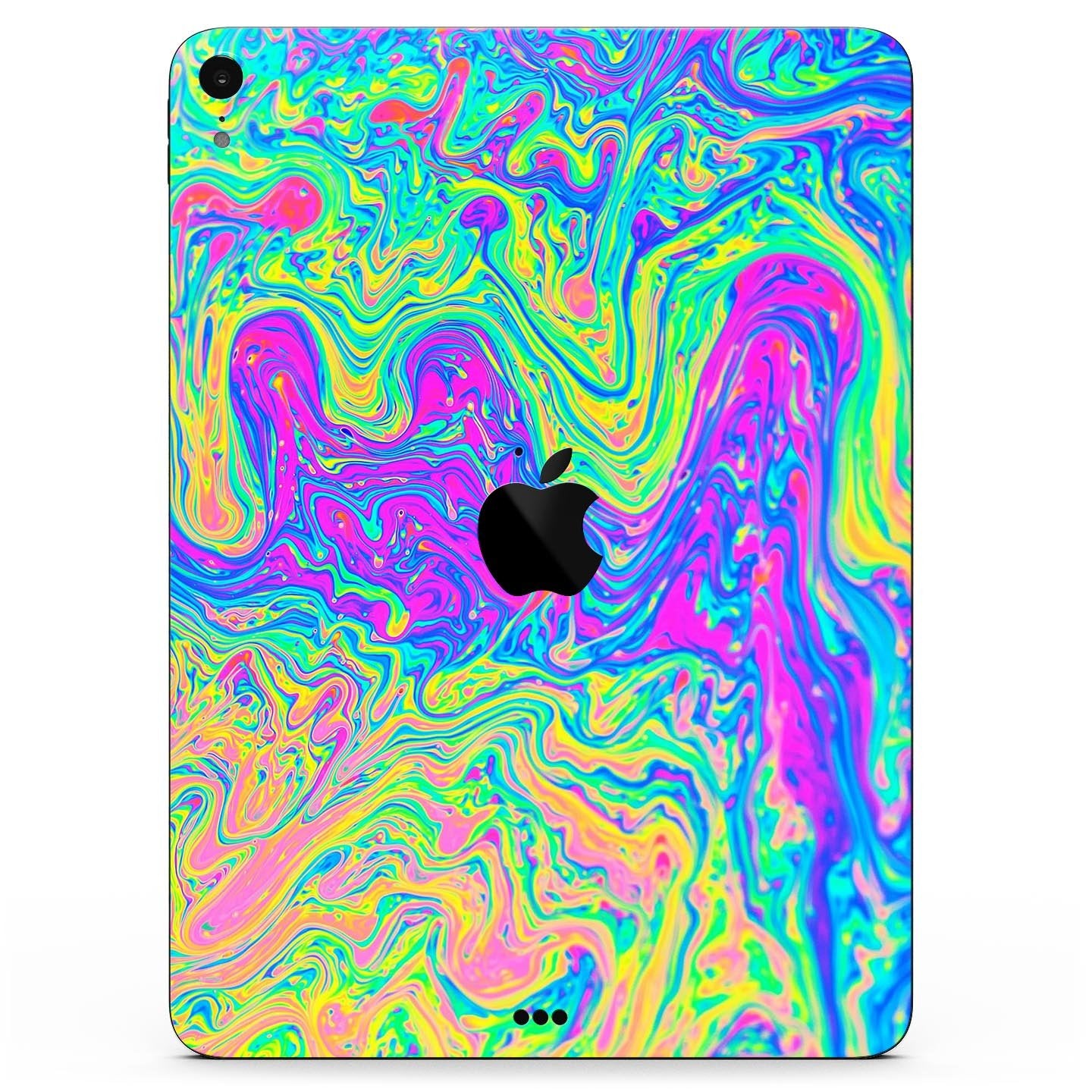 Neon Color Swirls - Full Body Skin Decal for the Apple iPad Pro 12.9",