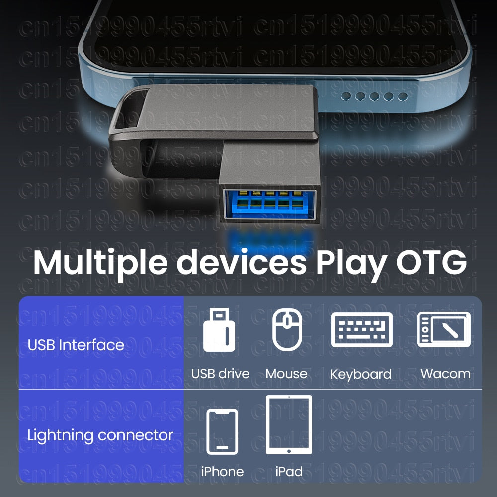 OTG Data Adapter for iPhone Tablet Converter U Disk USB 3.0 to