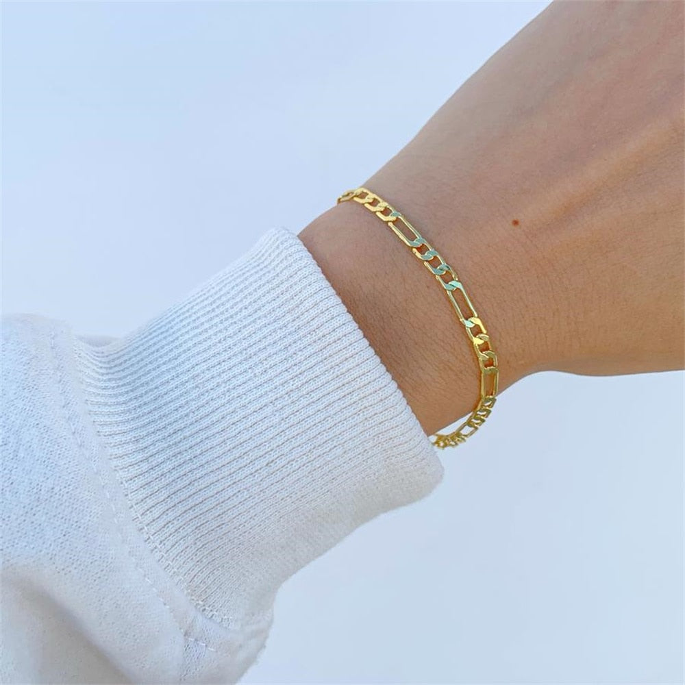 Personalized Bracelet Diy Name Initial Letter Pendant Gold Color