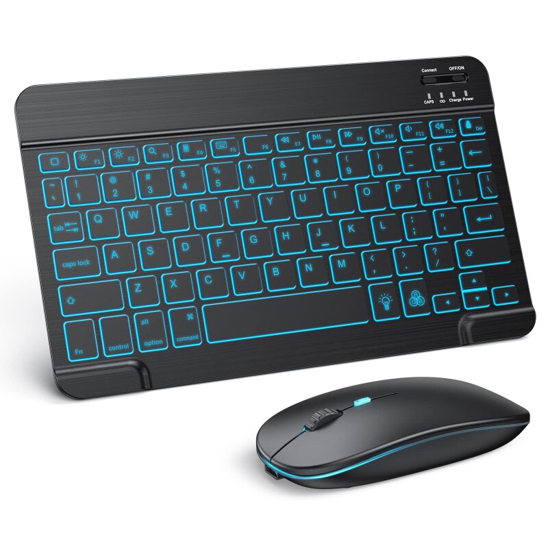 Rechargeable Wireless Bluetooth Keyboard And Mouse Combo For Ipad 9 /