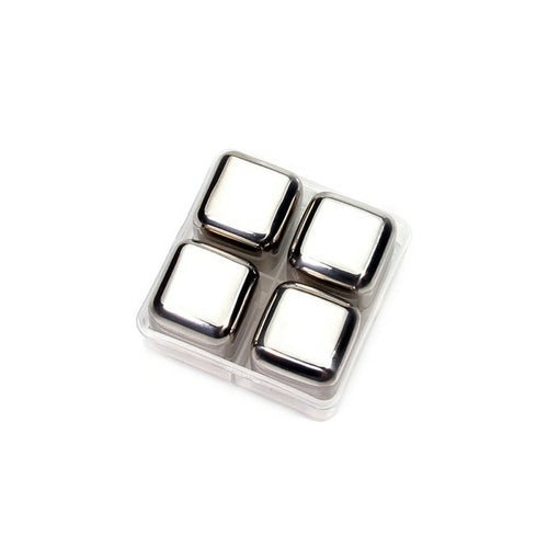 Stainless Steel Ice Cubes, Reusable Chilling Stones for Whiskey Wine,