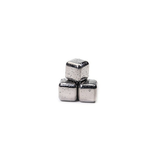 Stainless Steel Ice Cubes, Reusable Chilling Stones for Whiskey Wine,