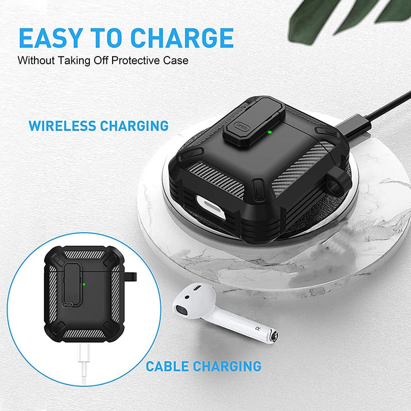 Carbon Fiber Earphone Charging Box Cover | Airpods Pro Case Carbon