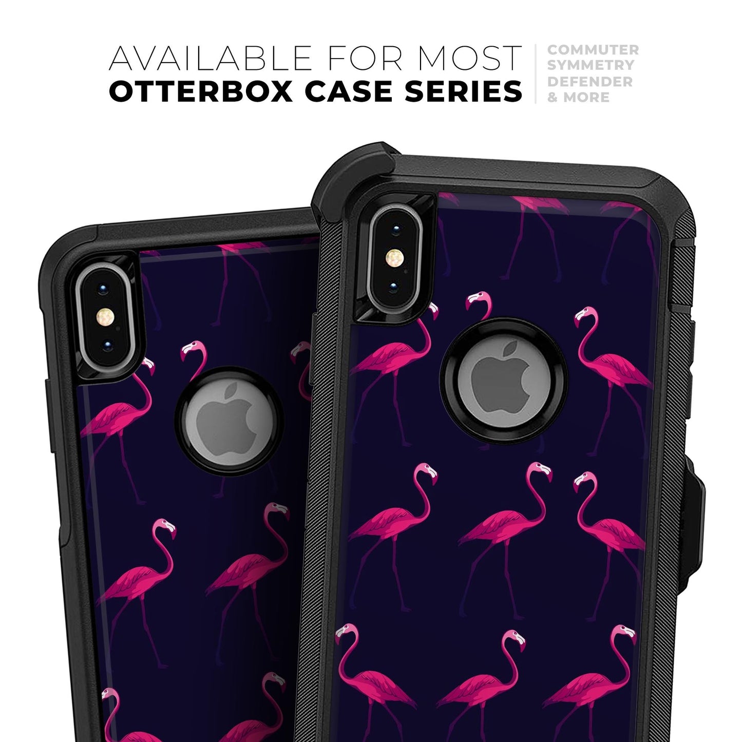 Tropical Neon Summer Flamingo - Skin Kit for the iPhone OtterBox Cases