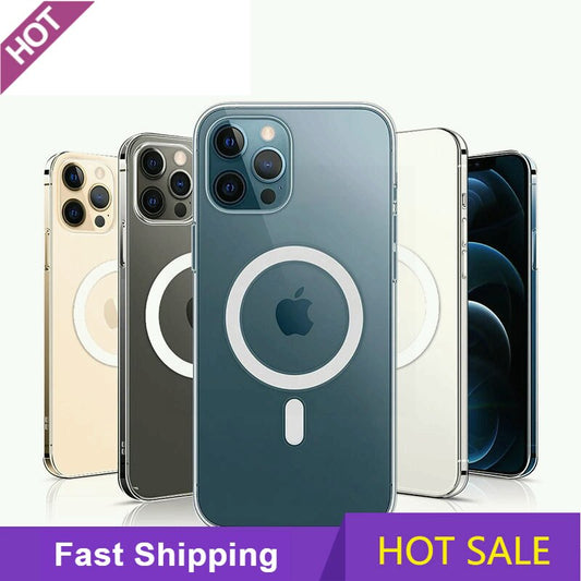 Ultra Clear Magnetic Circle Magsafing Case For iPhone 14 13 12 11 15