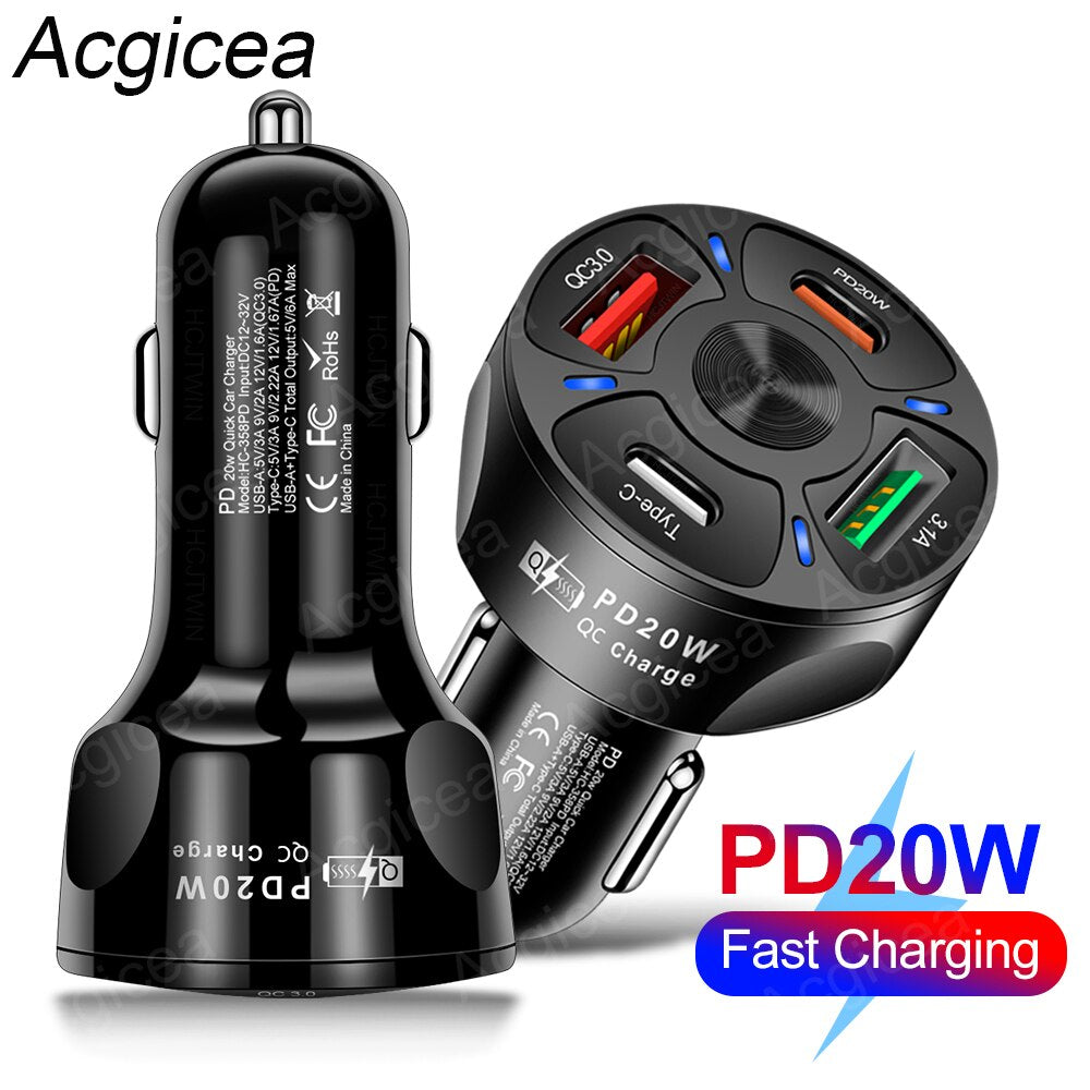 Universal Car Charger Phone Quick Charge 3.0 | Mobile Car Adapter Fast