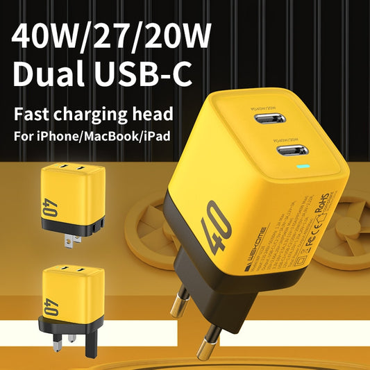 Wekome 40w Gan Phone Usb C Chargers Quick Charge Qc4.0+ 4.0 3.0 Pd3.0