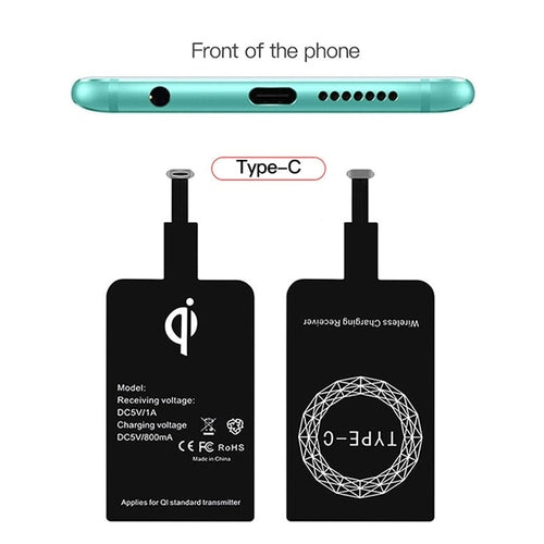 Wireless Charger Receiver Support Type C MicroUSB Fast Wireless