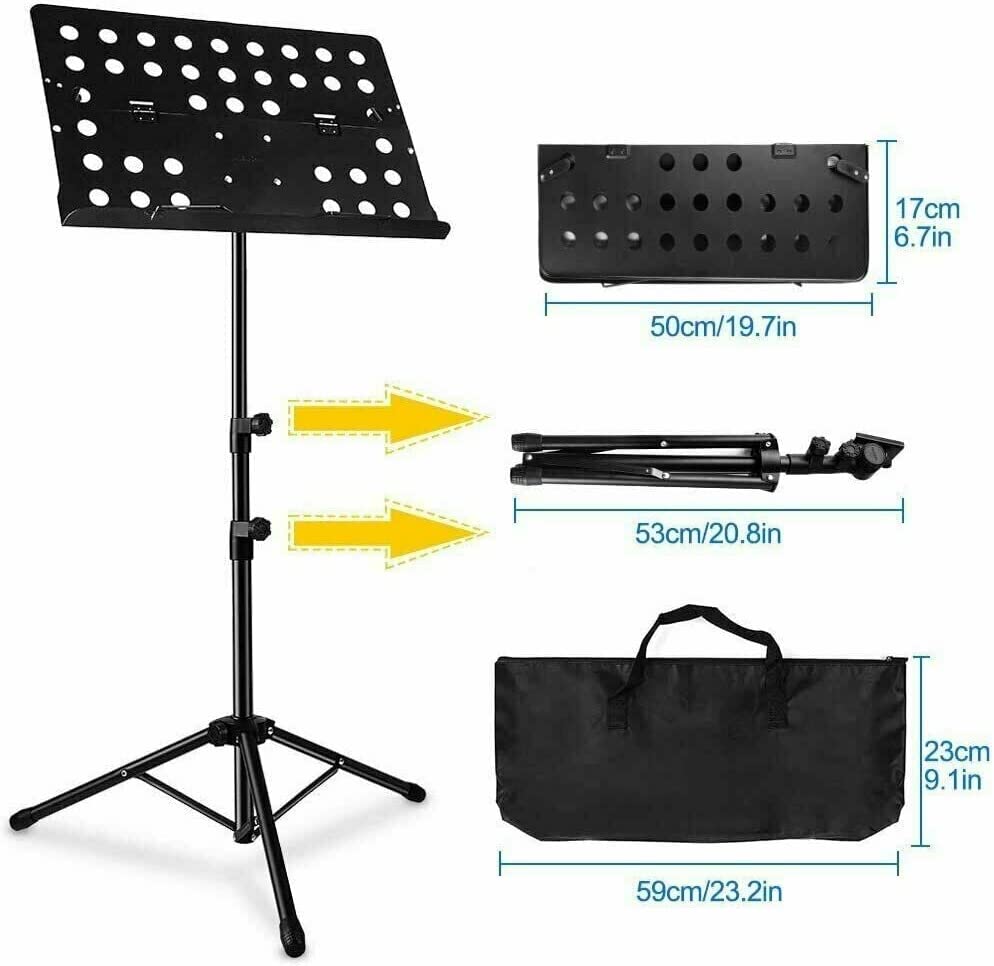 5 Pcs Music Stand Folding Portable Stands with Travel Carry Bag
